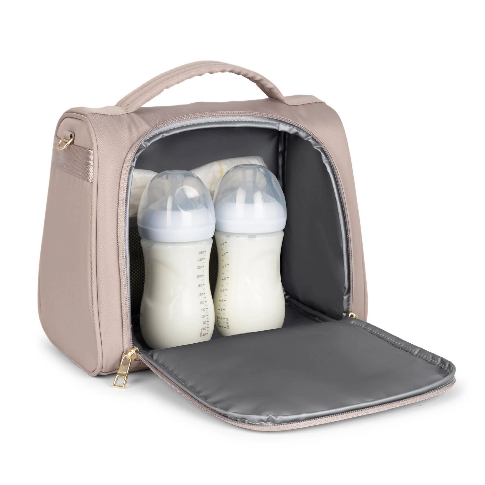 Insulated Bottle Bag Taupe - Image 5